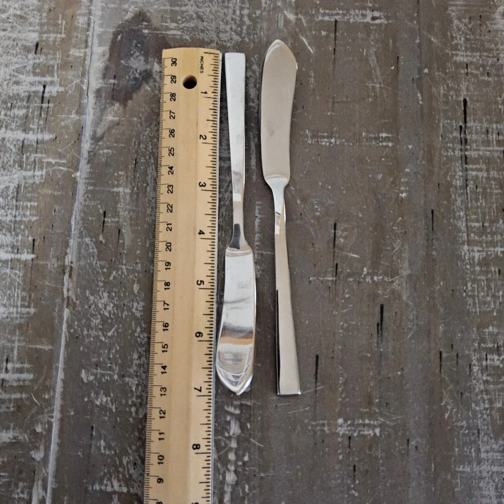 Dansk Meridian Butter Spreader Set of 2 Stainless Steel 18/10 MCM Flatware